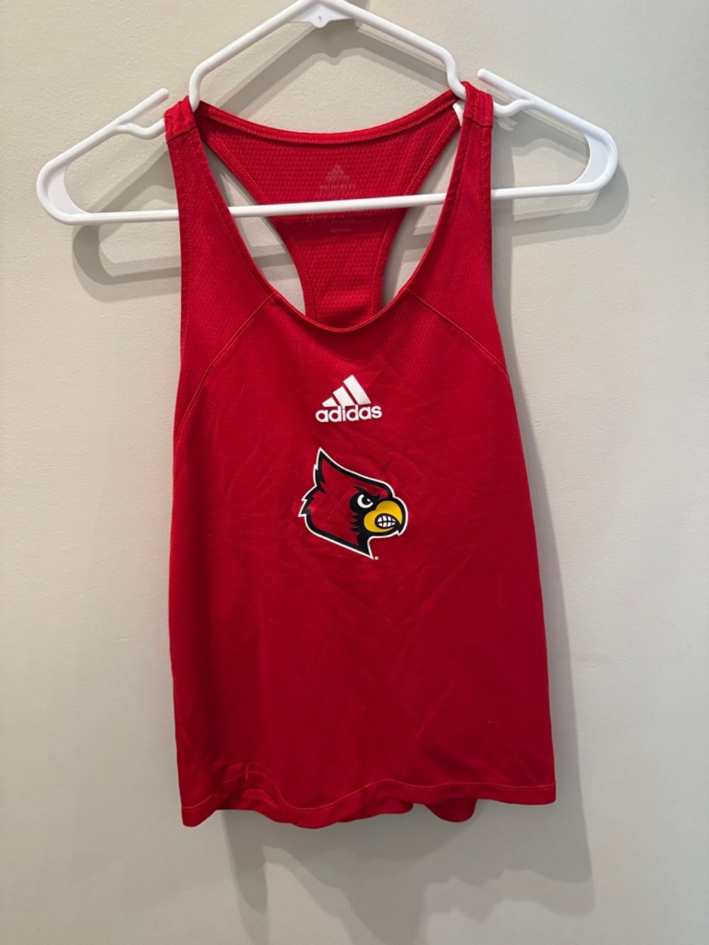 adidas Red Louisville Cardinals Racerback Performance Tank
